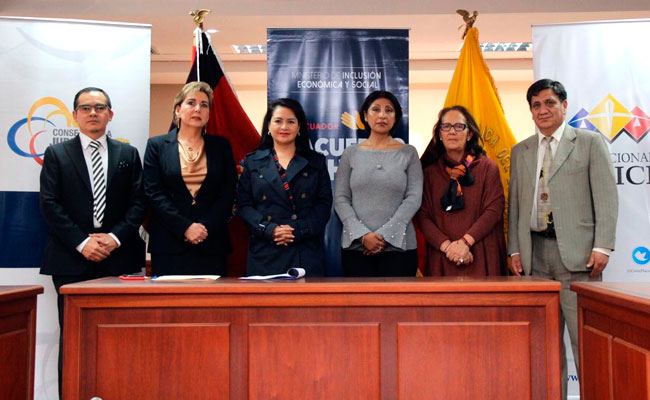 Comisión Nacional Mixta de Acceso a Justicia del Ecuador aprobó instructivo y nombró a su presidenta