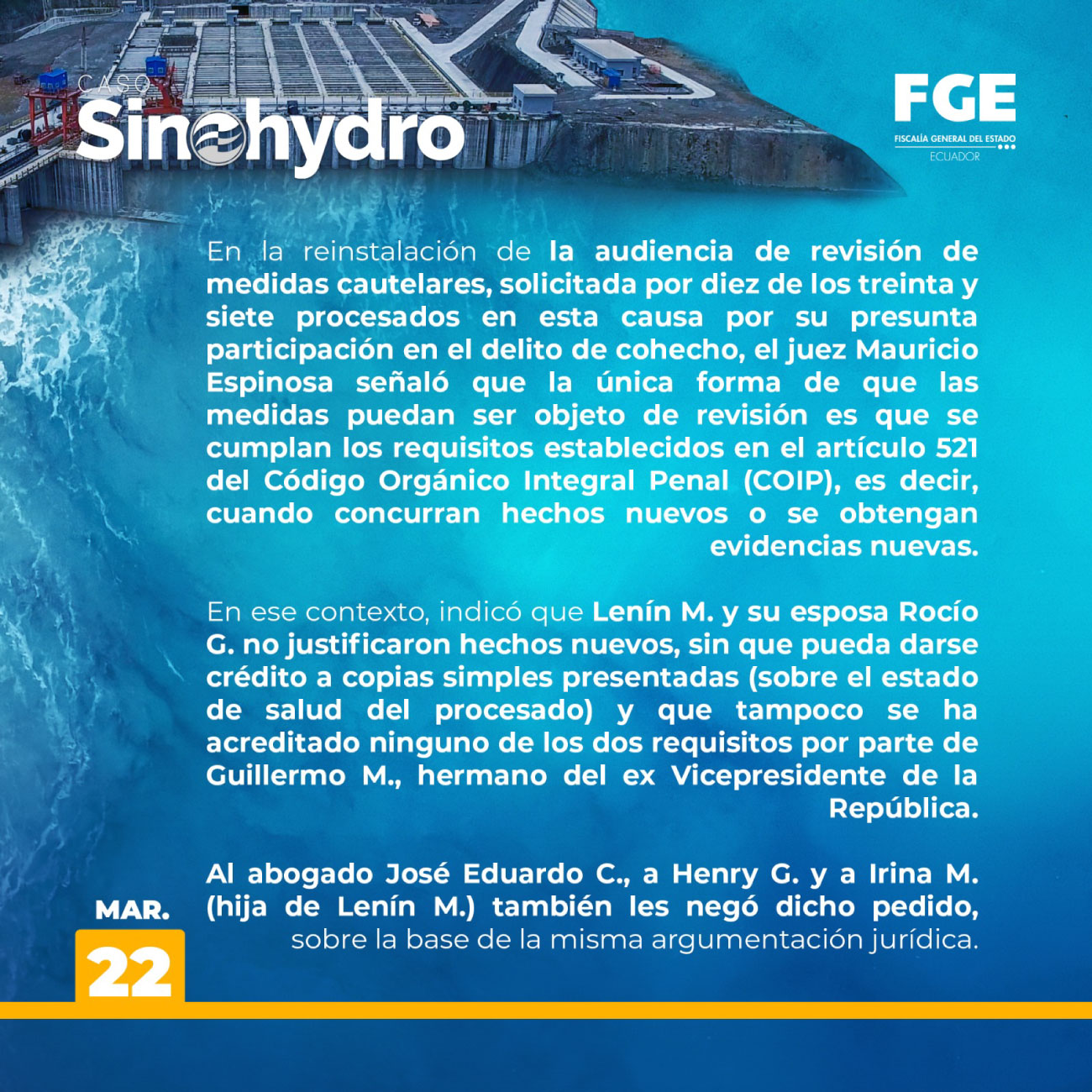 El proceso - Caso Sinohydro
